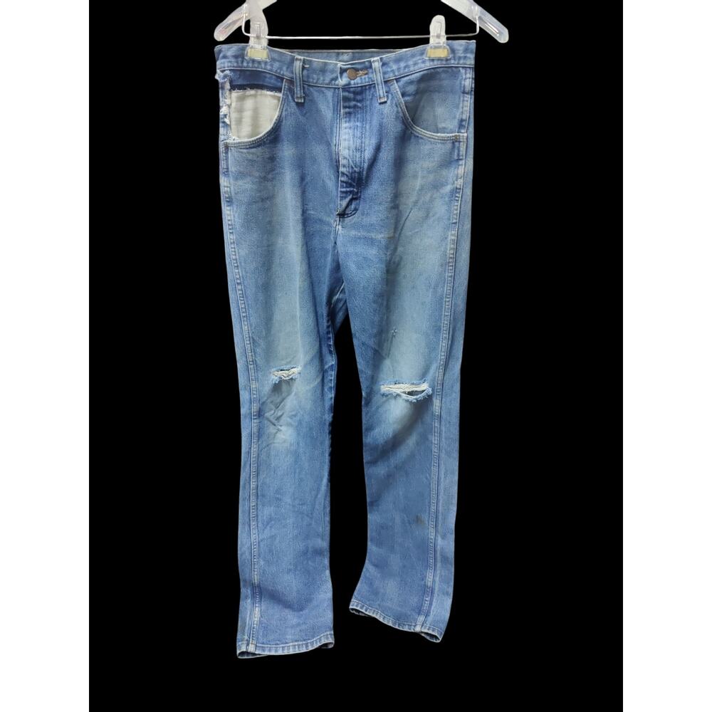 Wrangler denim blue boot cut mens jeans-size 34 X 38